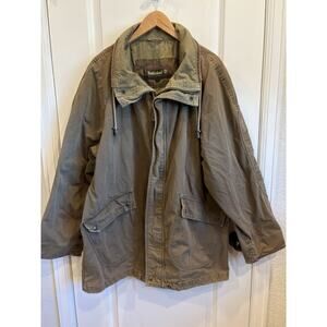 Vintage Timberland Weathergear Large Green Hunting Jacket Barn Coat Distressed